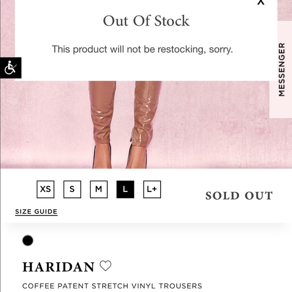 BNWT House of CB Haridan Black Patent Stretch Vinyl Trousers Size Large - Picture 10 of 15